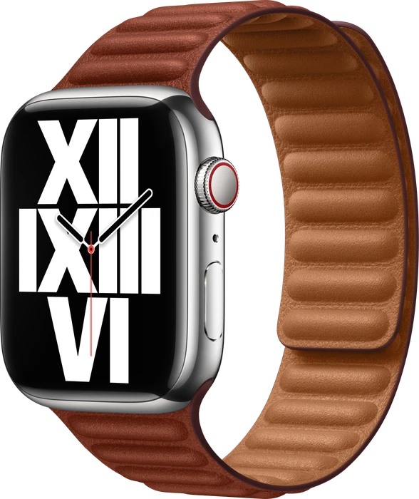 Apple Lederarmband mit Endstück M/L für Apple Watch 45mm Umbra