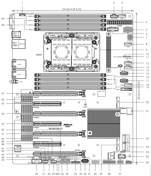ASRock Rack SPC621D8-2T (Intel 4189-4)