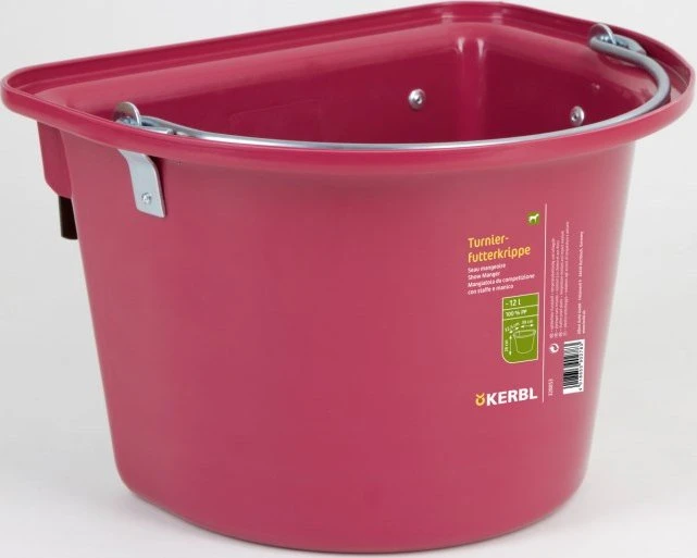 Kerbl Turnier-Futterkrippe mit Einhängebügel und Tragegriff, 12l, rosa