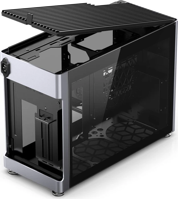 Jonsbo Jonsplus i100 Pro, silber, Glasfenster, Mini-ITX