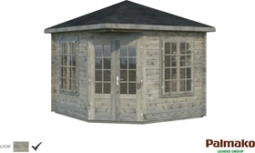 Palmako Melanie 6.9m² Gartenhaus grau tauchgrundiert