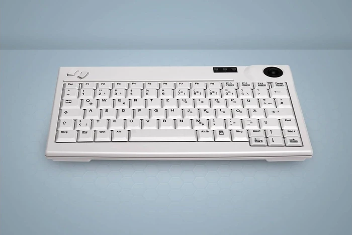 Contour Design Active Key kompakte Tastatur mit Trackball, weiß, USB, US