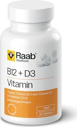 Raab Vitalfood Vitamin B12 + D3 Lutschtabletten, 60 Stück