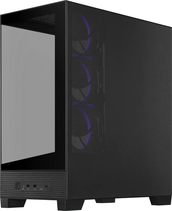 ASUS A31 Plus TG ARGB Black, Glasfenster