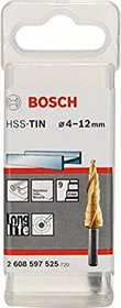 Bosch Professional HSS-TiN Stufenbohrer, 4-12x36x66.5mm, 1 Stück