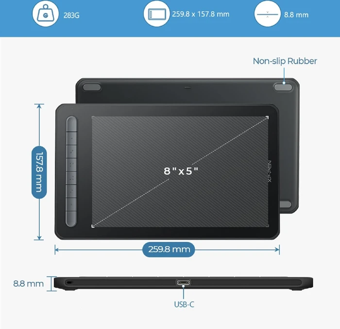 XP-Pen Deco M, blau