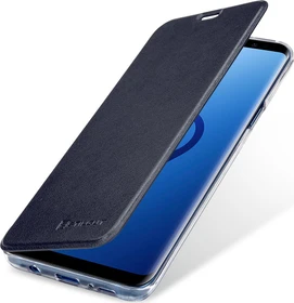 Stilgut Book Type NFC/RFID Blocking Cover für Samsung Galaxy S9+ blau
