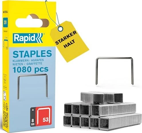 Rapid Typ 53 Feindraht Tacker-Klammern, 8mm, 1080 Stück