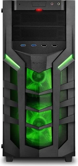 Sharkoon DG7000-G grün, Glasfenster