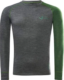 Black Crevice Merino Funktionsshirt langarm anthracite/forest green (Herren)