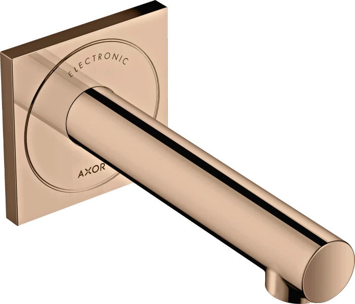 Hansgrohe Axor Uno Elektronik-Waschtischmischer Unterputz für Wandmontage mit Auslauf 161mm polished red gold