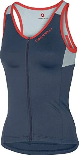 Castelli Solare Trikot ärmellos dark steel blue/winter sky (Damen)