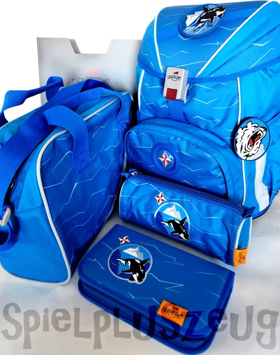 DerDieDas ErgoFlex Buttons Polar Schultaschen-Set, 5-tlg.