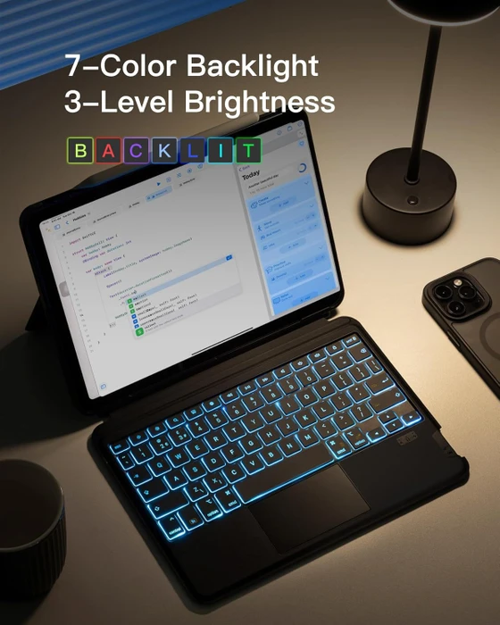Inateck Abnehmbare Tastatur für iPad Air 4/iPad Air 5/iPad Air 6/iPad Pro 11", schwarz, UK