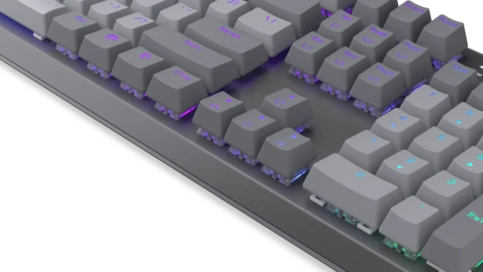Endorfy Thock V2, PBT, grau, LEDs RGB, hot-swap, Endorfy RED, USB, US