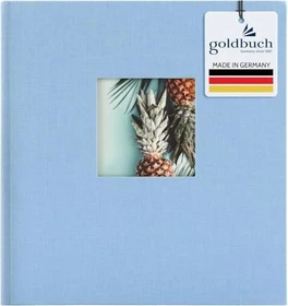 Goldbuch Buch Fotoalbum Bella Vista 30x31 weiße Seiten hellblau