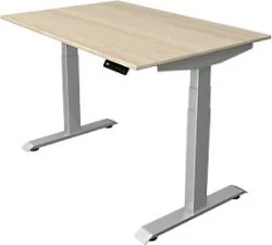 Kerkmann Move 4 elektrisch höhenverstellbarer Sitz-Steh-Schreibtisch 120x80cm Ahorn/silber