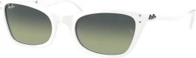 Ray-Ban RB2299 Lady Burbank 52mm polished white/green vintage
