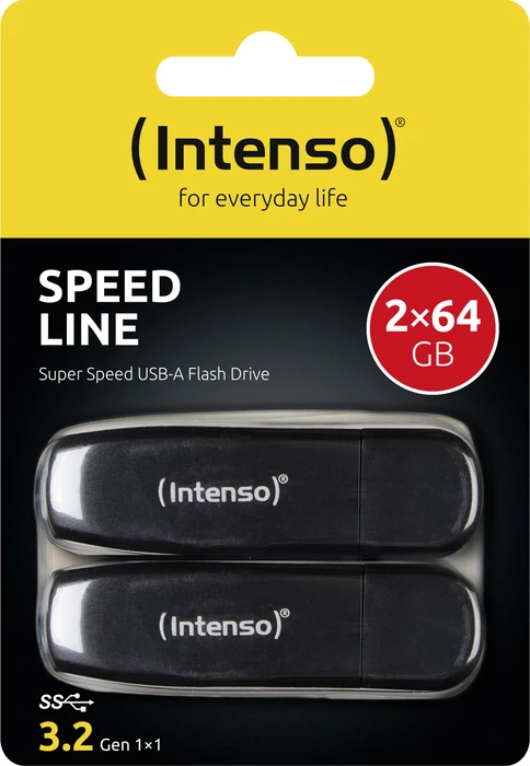 Intenso Speed Line 64GB, USB-A, USB 3.2 Gen 1×1, 2er-Pack