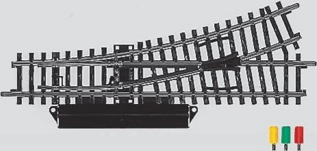 Märklin - Spur H0 Gleis - K-Gleis Weiche links Länge 168.9mm