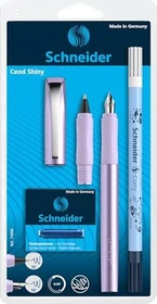 Schneider Ceod Shiny Füllfeder und Kugelschreiber-Set, lilac, 9 Stück