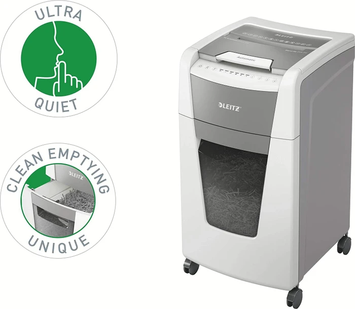 Leitz IQ Autofeed Office 300 P5, 2x15mm, weiß/grau