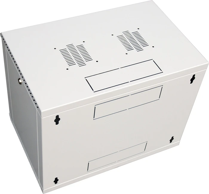 EFB Elektronik 19" Wandgehäuse 9HE, 1-teilig, fest, vormontiert, eigenbelüftet, Sicherheitsglastür, IP20, RAL 7035, 400mm tief
