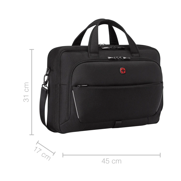 Wenger Meteor Brief 16-17" Laptop-Aktentasche, schwarz