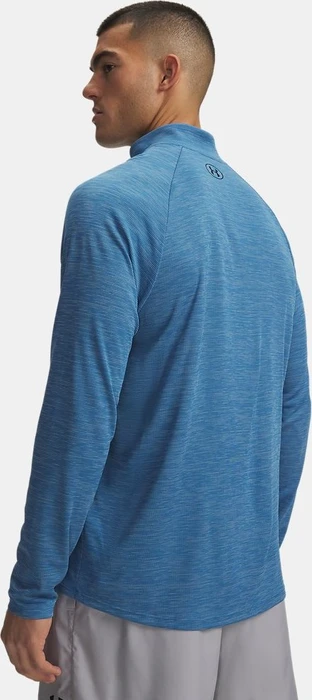 Under Armour Tech Textured Funktionsshirt langarm aegean blue/black (Herren)