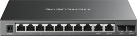 Mercusys Desktop Gigabit Switch, 10x RJ-45, 2x SFP, 110W PoE+ (MS112GMP)