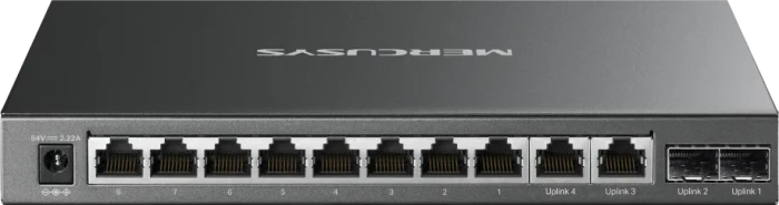 Mercusys Desktop Gigabit Switch, 10x RJ-45, 2x SFP, 110W PoE+