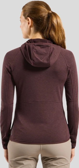 Odlo Ascent Midlayer Hooded Zip Funktionsjacke fudge (Damen)