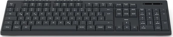 Hama WK-200 Funktastatur, schwarz, USB, DE