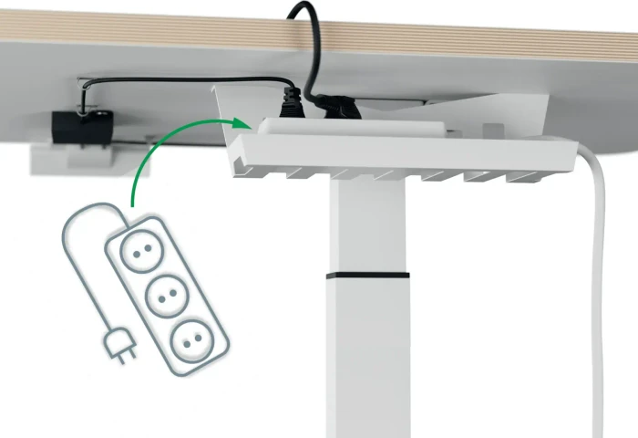 Leitz Ergo Compact Workstation Pro elektrisch höhenverstellbarer Sitz-Steh-Schreibtisch 80x60cm weiß/weiß