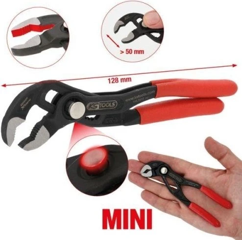 KS Tools Mini Wasserpumpenzange, 12.8cm