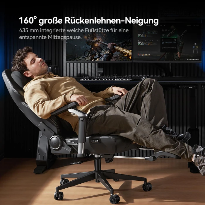 AutoFull M6 Ultra+ 2.0 Shiatsu Massage Gamingstuhl, schwarz/gold