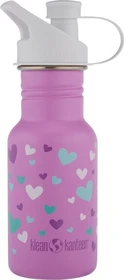 Klean Kanteen Kid Classic Sport Cap Trinkflasche 355ml orchid hearts