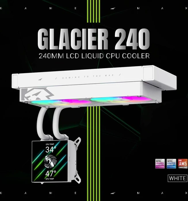 GameMax Glacier 240 WH, weiß