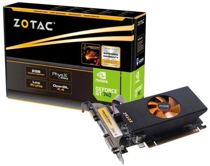 Zotac GeForce GT 740 low profile, 2GB DDR3, VGA, DVI, HDMI