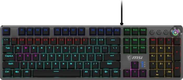 MSI FORGE GK310, LEDs RGB, hot-swap, RED Switches, USB, DE
