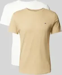Tommy Hilfiger Jersey Extra Slim Fit 2er-Pack T-Shirt kurzarm ecru/relic tan (Herren)