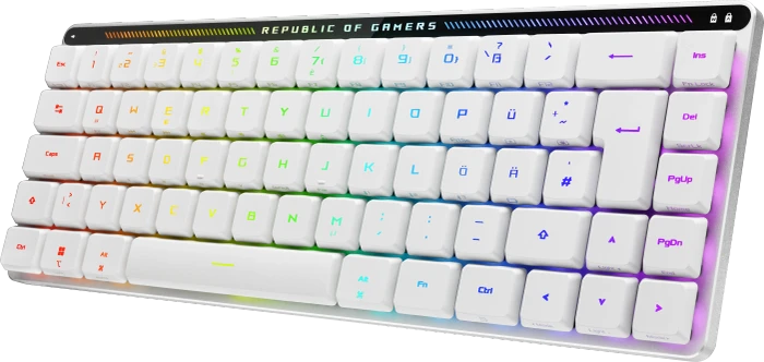 ASUS ROG Falchion RX Low Profile, weiß/silber, ROG RX RED Low-Profile, USB/Bluetooth, DE