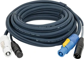 DAP Audio FP18 Hybridkabel - PowerCON & 5-pin XLR, 10m schwarz