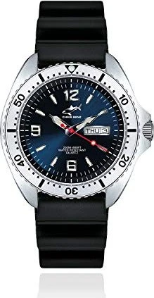 Chris Benz ONE Man 200m Taucheruhr silber/tiefseeblau