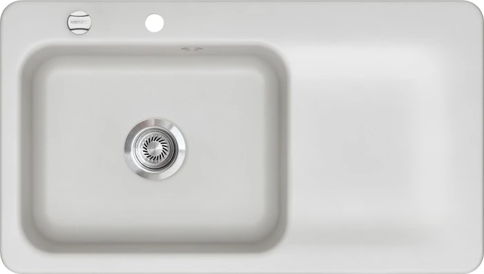 systemceram Juna 90 Einbau Becken links satin