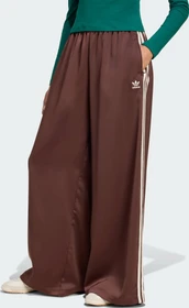 adidas Adicolor Satin Wide Leg Trainingshose lang auburn/cream white (Damen)