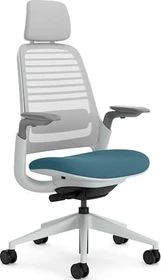 Steelcase Series 1 Bürostuhl mit Kopfstütze, türkis