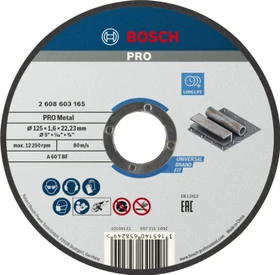 Bosch Professional A60TBF Standard for Metal Trennscheibe, 125x1.6x22.23mm, 1 Stück
