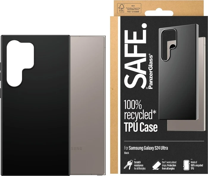 PanzerGlass Safe TPU Case für Samsung Galaxy S24 Ultra schwarz
