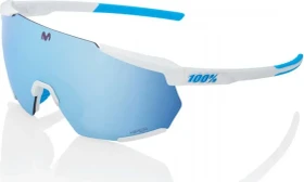 100% Racetrap 3.0 SE Movistar team white/hiper blue multilayer mirror